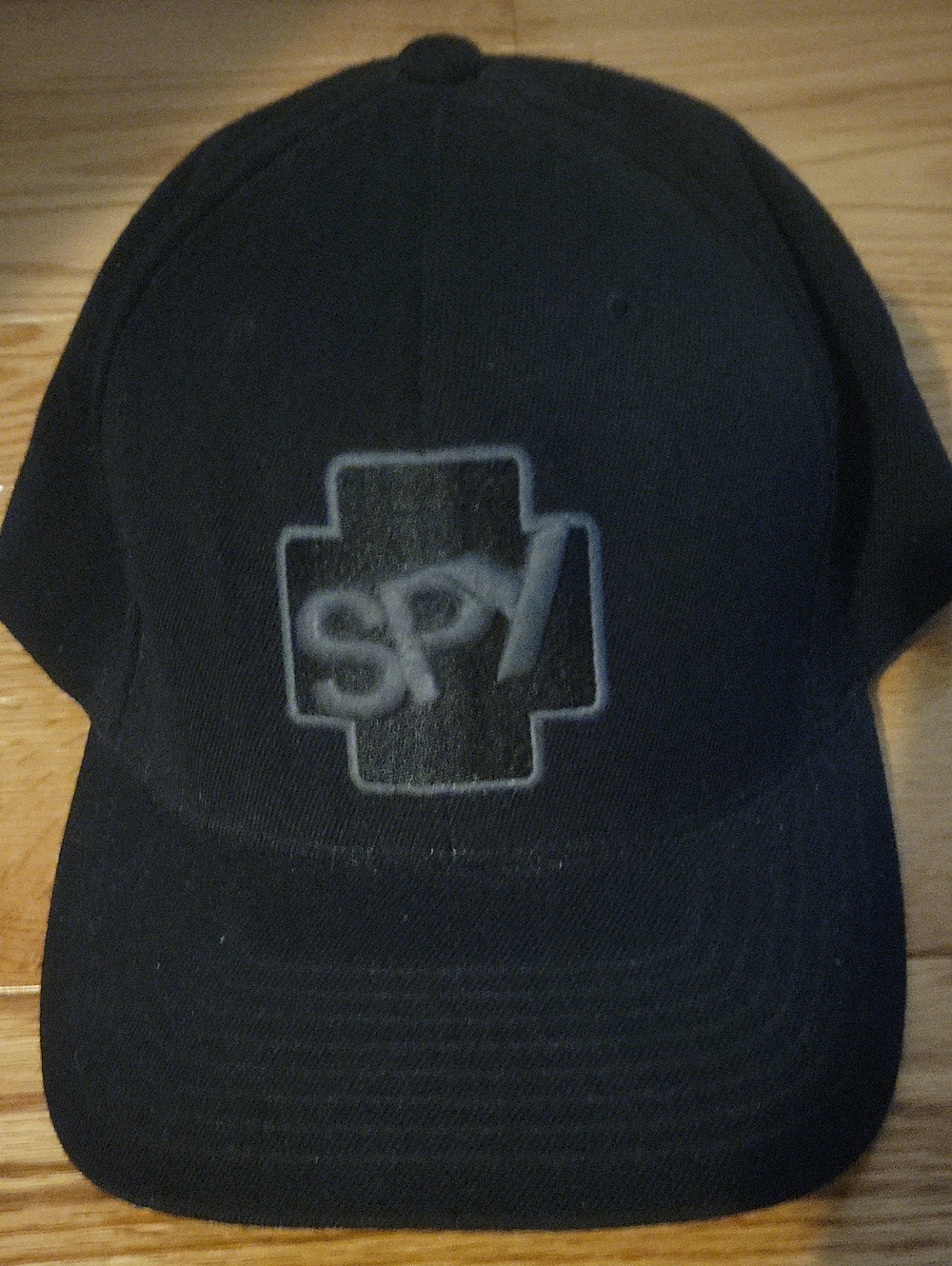 SPY Black Flexfit Cap with Raised Logo